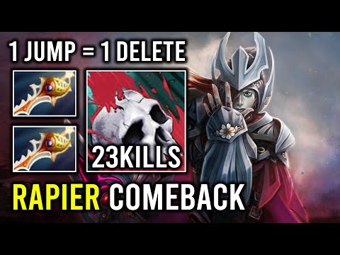EPIC RANK 1 PA 2x Rampage Double Rapier Comeback 1 Jump Instant Delete Vs Tank Hero Dota 2