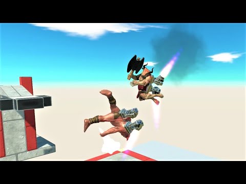 BATTLE IN THE AIR WITH JETPACK animal revolt battle simulator JET ENGINE TEST
