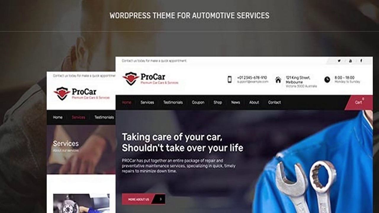 PROCar - Car Service & Workshop WordPress Theme | Themeforest Website Templates and Themes