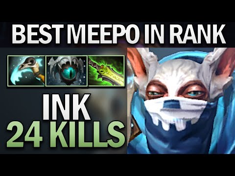 INK MEEPO IS THE BEST IN PUBS - 24 KILLS - DOTA 2 7.24 GAMEPLAY
