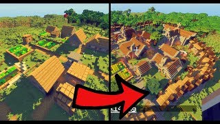 MINECRAFT VILLAGER DORF komplett KRASS UMGEBAUT
