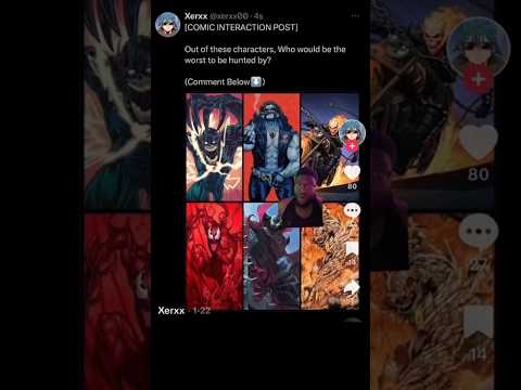 Which Character Is The Worst To Be Hunted By? #shorts #meme