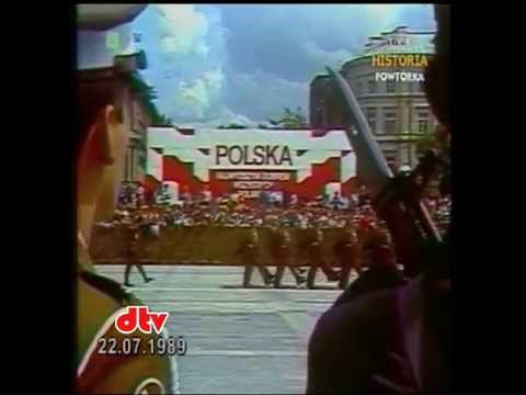 PRL 22 Lipca 1989 Święto Odrodzenia. Prezydent Jaruzelski
