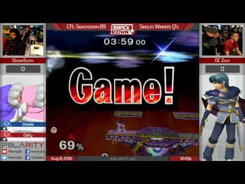 CFL Smackdown 89 Melee - Drunksloth (ICs) vs OC Zack (Marth) - Winners Quarters