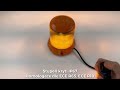 LED maják oranžový 12V / 24V - 96x1W LED / oranžový hliníkový obal / ECE R65 / magnet (ø124x127mm) - Video Youtube