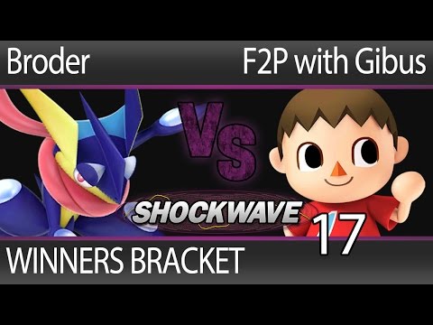 SW17 Smash 4 - Broder (Greninja) vs F2P with Gibus (Villager, Lucario) - Winners Bracket