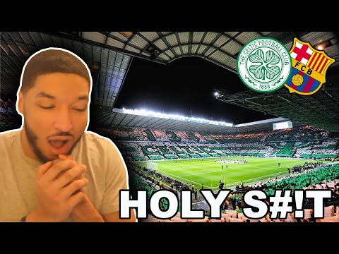 American FIRST REACTION to CELTIC FANS VS BARCELONA! (BEST ATMOSPHERE AT CELTIC EVER?)