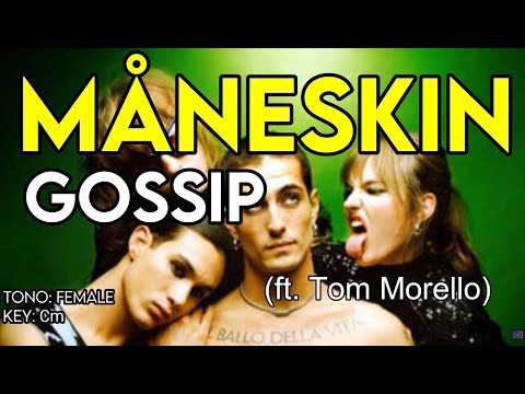 Måneskin ft. Tom Morello - GOSSIP - Karaoke Instrumental - Female