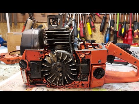 Husse 266 männän ehostaminen ja sylinteri paikoilleen.