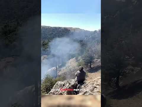 Así trabaja el Equipoaéreo en cerro Chañy de Villa Pehuenia