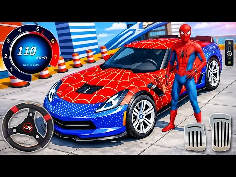 Superhero Car Mega Ramp Driving Tracks - GT Car Stunts Racing 3D - Android GamePlay