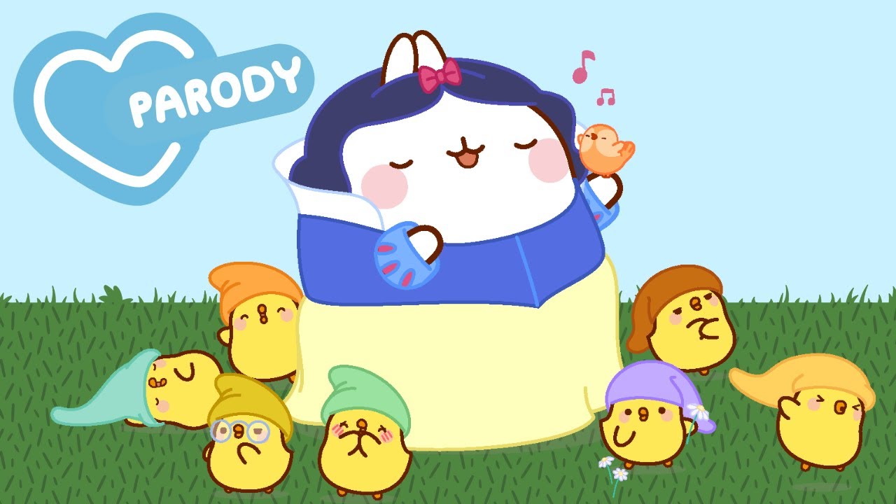 Molang and the Seven Piu Pius 🍎❄️ Snow White Parody