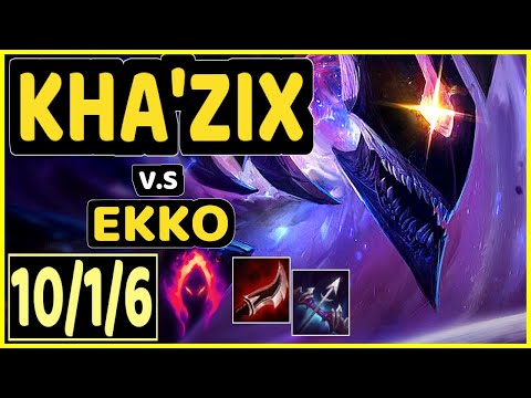 CAEDREL (KHA'ZIX) vs EKKO - 10/1/6 KDA JUNGLE CHALLENGER GAMEPLAY - EUW