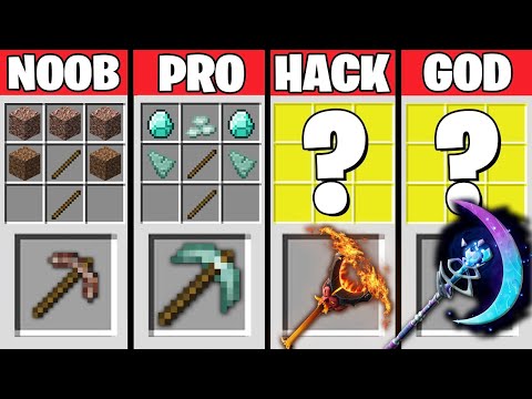 Minecraft Battle - NOOB vs PRO vs HACKER vs GOD: SUPER PICK CRAFTING CHALLENGE - Minecraft Animation