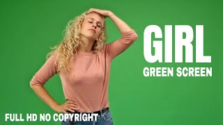 Royalty Free Woman In Green Screen Stock Footage  