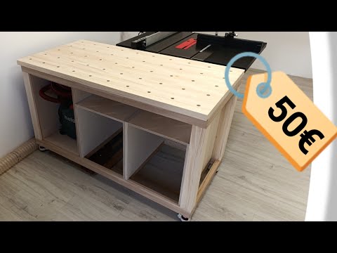 Build a workbench for 50€ // Build a cheap workbench from leftover wood