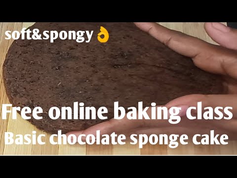 Free online baking class episode no: 4/How to make a basic chocolate sponge cake/chocolate cake