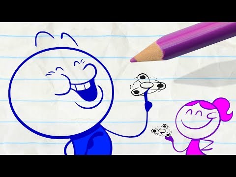 The Pencil Draws a Fidget Spinner! ...in "SPIN THERE, DONE THAT" | Pencilmation Cartoons