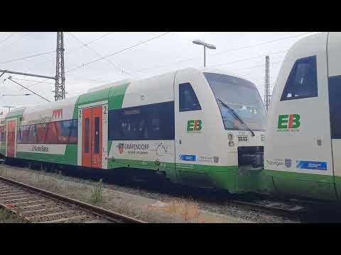 Vertrek RB 50 (Erfurter Bahn) naar Bad Kissingen en Meiningen op station Schweinfurt Hbf [5-6-2022]