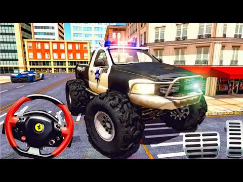 US Police 4x4 Monster Truck Stunt Simulator 3D - Android Gameplay