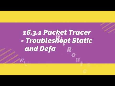 16.3.1 Packet Tracer Demonstration - Troubleshoot Static and Default Routes