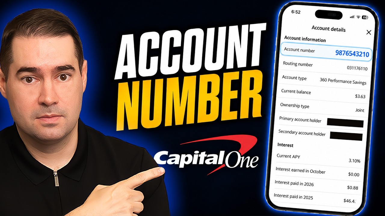 How to Find your Account and Routing Number in Capital One App