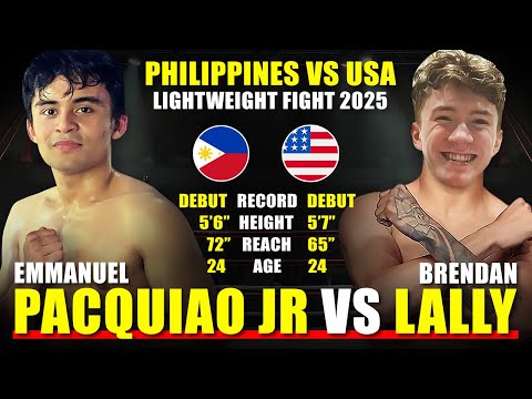 JIMUEL PACQUIAO vs BRENDAN LALLY | 2025 KNOCKOUT FIGHT | Lightweight Division | Philippines vs USA