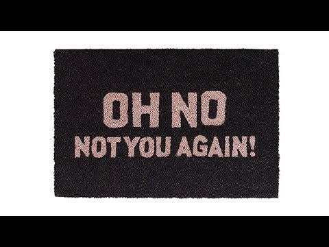 Paillasson Oh No en fibres de coco Noir - Blanc - Fibres naturelles - Matière plastique - 60 x 2 x 40 cm