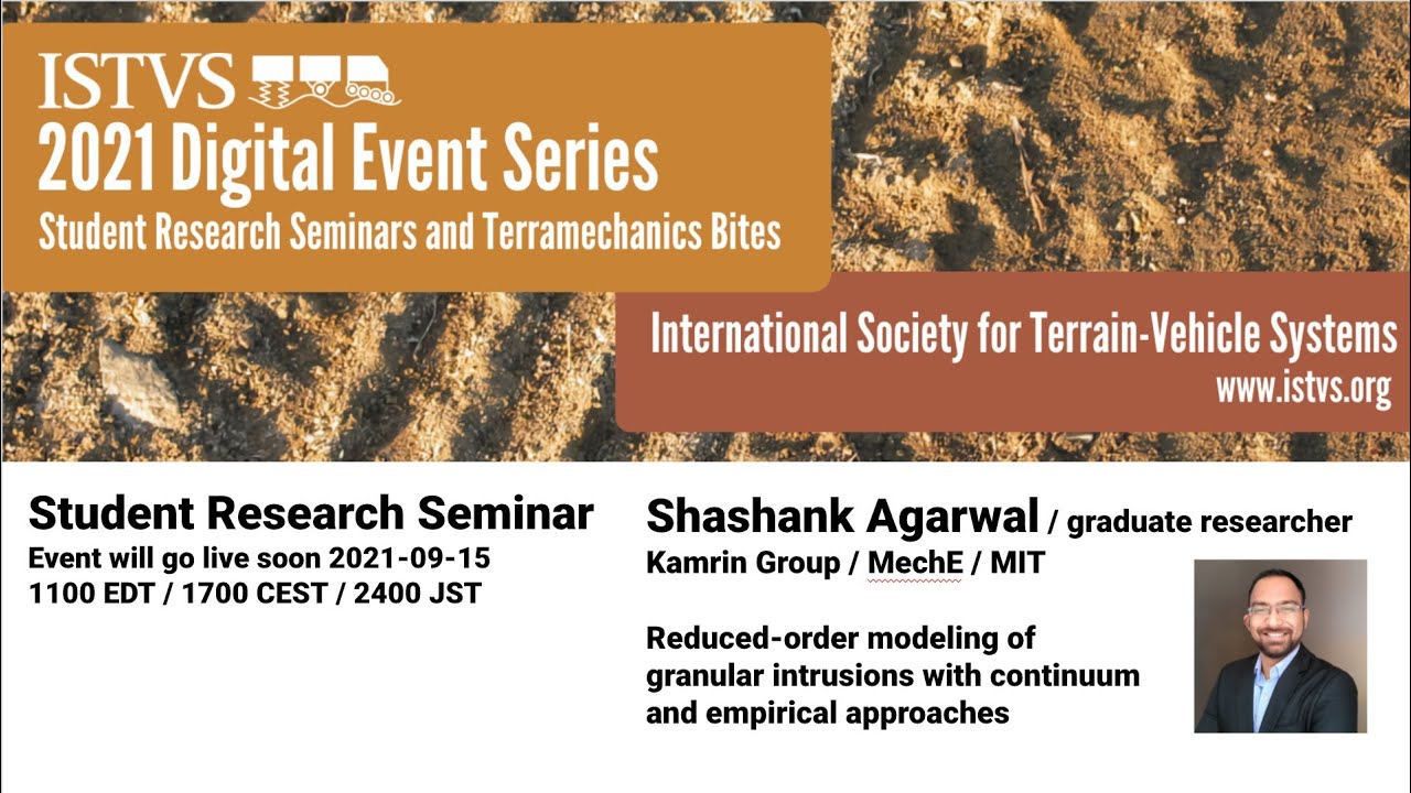 Shashank Agarwal, MIT | ISTVS Student Research Seminar