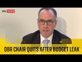 Richard Hughes Resigns As OBR Chief After Budget Policies Appeared Online