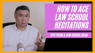 How to ace law school recitations. Tips from a law school dean