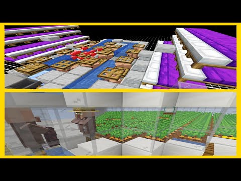 Automatic Villager Breeder + Crop Farm! | Minecraft Video