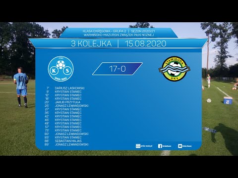 Unia Susz - GKS Stawiguda | 17-0 | 15.08.2020 | 3 kolejka Klasy Okręgowej, grupa 2 WMZPN