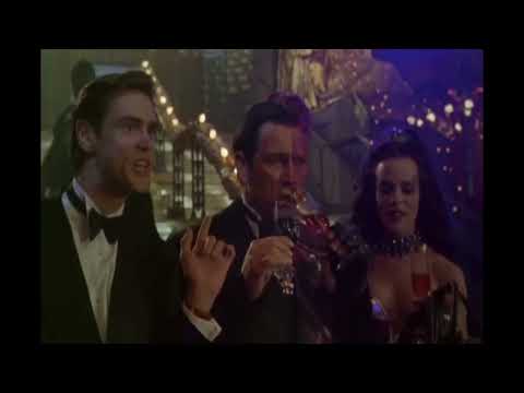 Batman Forever trailer frame: The Riddler’s glimmering tech lab with green question marks