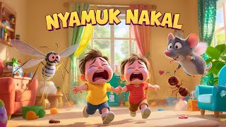 Download lagu Nyamuk Nyamuk Nakal 🦟 | Si Nyamuk Nakal  | Lagu Anak Lucu & Seru | Animasi 3D mp3