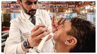💈 Relax w/ The Scent of Almond, Apricot & Green Tobacco | Hot Towel Shave At Antica Barbieria Colla