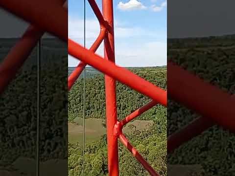 56 mts Altura Real, Montando Equipos En Mojón Grande, Misiones #torres #nature @matiasguerraph