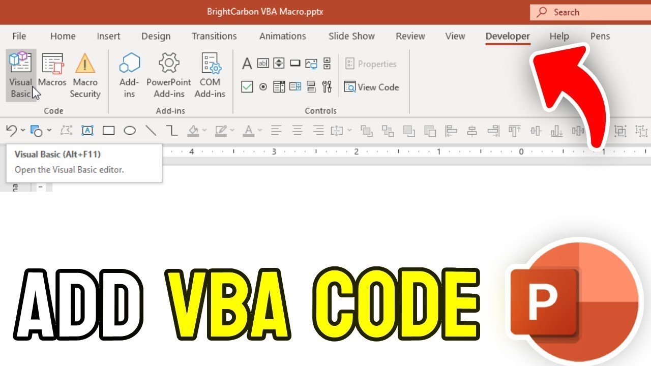 How to ADD VBA Code in PowerPoint - SUPER EASY!