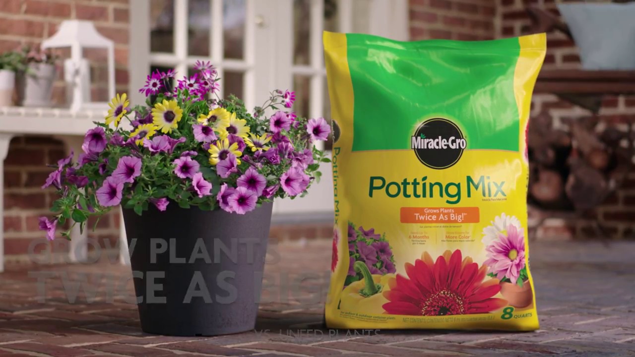 Watch video How to Use Miracle-Gro® Potting Mix for Container Gardening Now How to Use Miracle-Gro® Potting Mix for Container Gardening