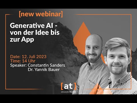 Webinar: Generative AI – Von der Idee bis zur App