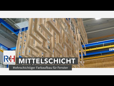 Fensterbeschichtungsanlage mit 3-Schichtlackierung