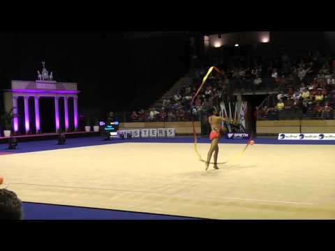 Berlin Masters 2014: Aliya Assymova with ribbon