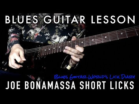 [TAB & SLOW] Joe Bonamassa Blues Licks in A - Blues Guitar Lesson | #261