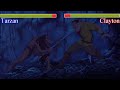 Tarzan Vs Clayton With Healthbars Tarzan