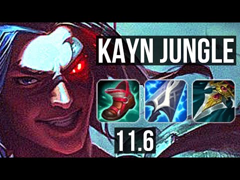 KAYN vs LILLIA (JUNGLE) | 72% winrate, 9/1/2, Legendary | EUW Master | v11.6