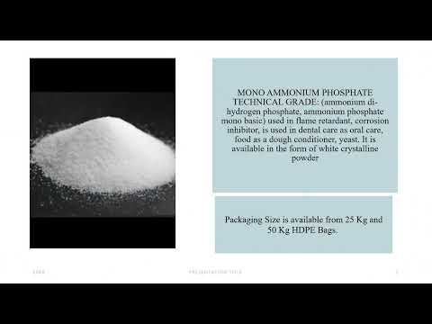 Mono Ammonium Phosphate Technical Grade