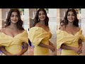 Beautiful Pooja Hegde Yallow Outfit Hot Look Arrives For Amazon Prime Event