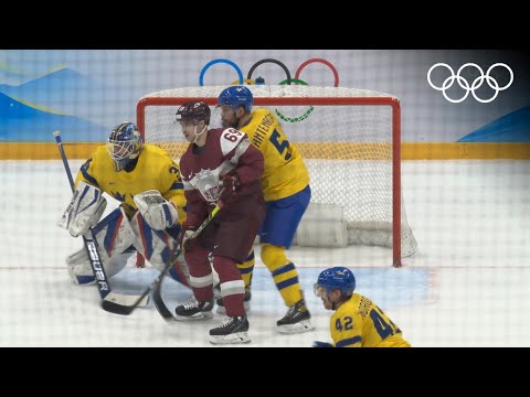 Men's Ice Hockey Beijing 2022 | Sweden v Latvia highlights