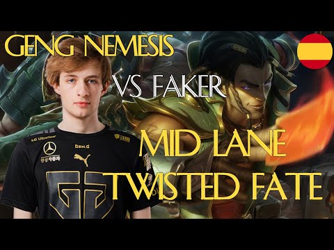 [ESP] GenG Nemesis | Twisted Fate Mid lane S11 | Se cruza con la Syndra de Faker. Challenger Corea.