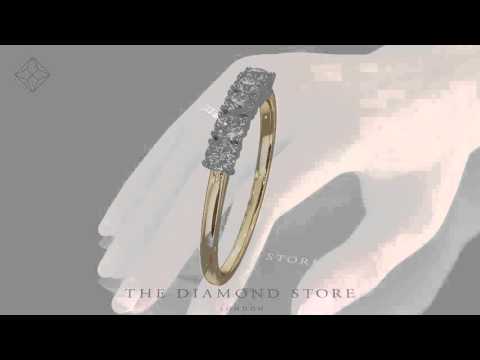 FT26 - 5 Stone Chloe 18KY Ring 0,50ct Diamonds